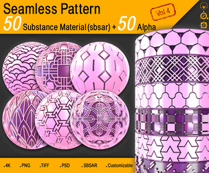 50 Seamless Pattern + Alpha (4K) Vol 4