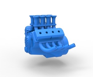 Engine V8 for vintage dragster 1:25