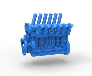 Straight-six engine Scale 1:25