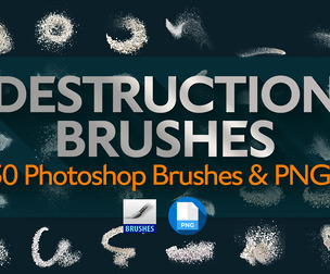 30 Destruction Photoshop Brushes and PNGs