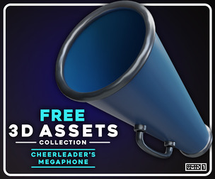 Stylized Megaphone - Free 3D Assets Collection