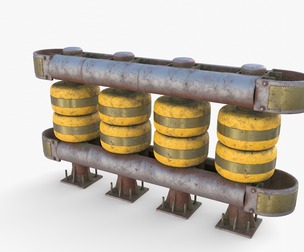 Tileable rolling barrier v1 weathered