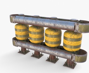 Tileable rolling barrier v2 weathered