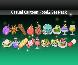 Casual Cartoon Food2 Set Pack