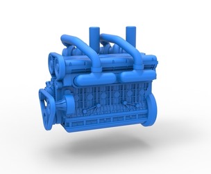 Twin Turbo straight-six engine Version 2 1:25