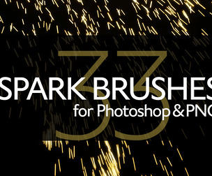 '33 Spark Brushes for Photoshop & PNGs