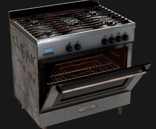Gas Stove - Game ready props