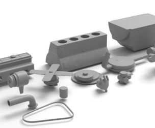 Old straight engine inline - parts - print ready