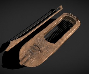 Worn Medieval Lyre 3