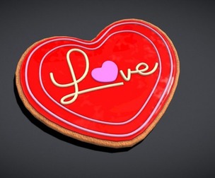 Valentines Love Icing Cookie