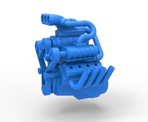 Engine V8 with triple supercharger 1:25