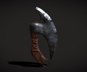 Medieval Stubby Axe-