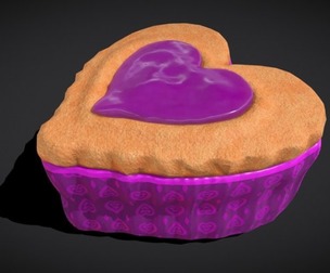 Valentines Jelly Heart Pastry