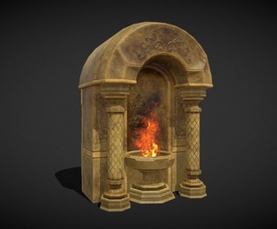 Limestone Ornamented Fire bowl