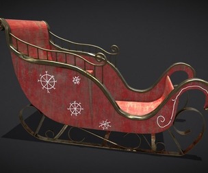 Children's Red Winter Sleigh