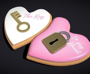 Key to my Heart Cookie Valentine's Day