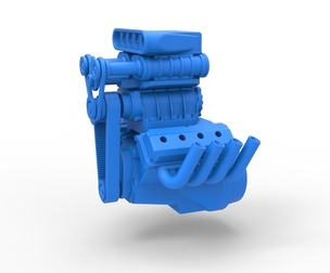 Engine V8 with triple supercharger V2 Scale 1:25