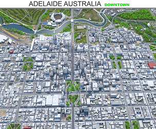 Adelaide Downtown city Australia 8km