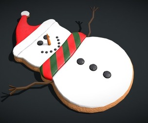 Adorable Snowman Christmas Cookie