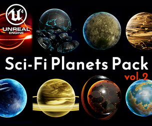 3D Sci-Fi Planets Pack vol 2
