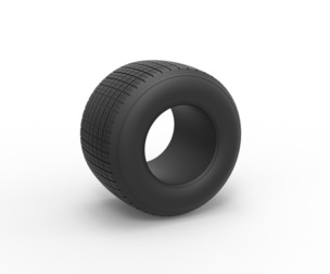 Dirt Sprint racing tire 2 Scale 1 to 25