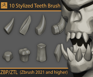 Stylized teeth for Zbrush