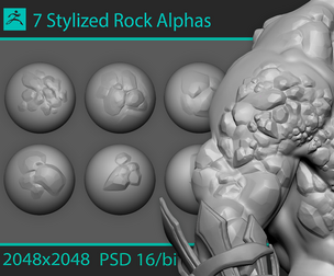 Stylized stone alphas