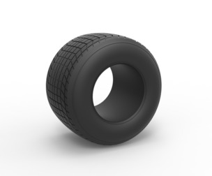 Dirt Sprint racing tire 3 Scale 1:25