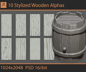 Stylized Wooden Alphas