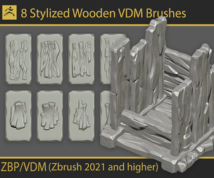 Stylized Wooden VDM Brushes