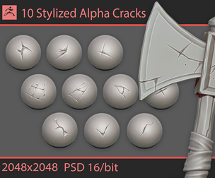Stylized Cracks Alphas