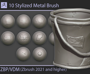 Stylized Metal Brush