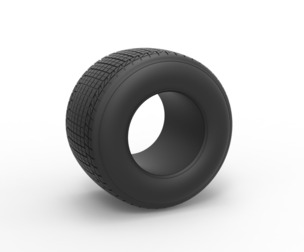 Dirt Sprint racing tire 5 Scale 1:25