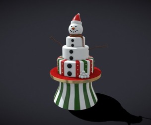 Snowman Layered Cake