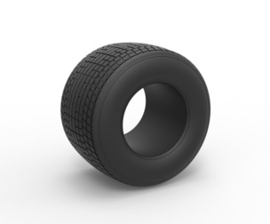 Dirt Sprint racing tire 6 Scale 1:25