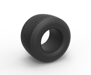 Dirt Sprint racing tire 7 Scale 1:25