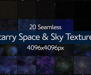 20 Seamless Starry Space and Sky Textures