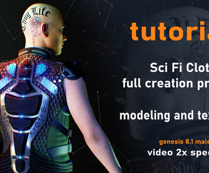 Sci Fi Cloth full Creation Tutorial 4H video