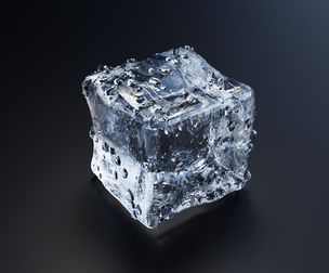 Ice Cube with Condensation