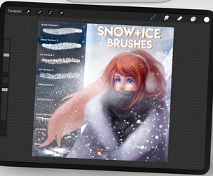 Snow + Ice Brush set for Procreate