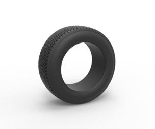 Dirt Sprint racing front tire Scale 1:25