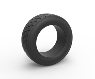 Dirt Sprint racing front tire 2 Scale 1:25