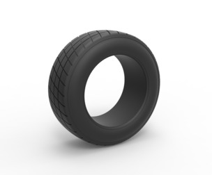 Dirt Sprint racing front tire 3 Scale 1:25