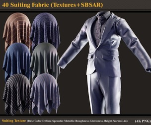 40 Suiting Fabric Materials (Textures + SBSAR)