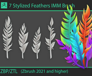 Stylized Feathers IMM Brushes