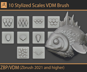 Stylized Scales VDM Brush