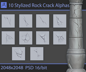 Stylized Rock Cracks Alphas