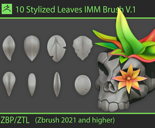 Stylized Leaves IMM Brushes V.1