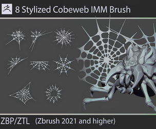 Stylized Cobweb IMM Brush