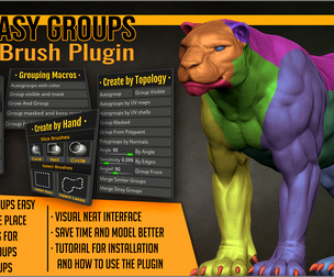 Easy Groups ZBrush Plugin